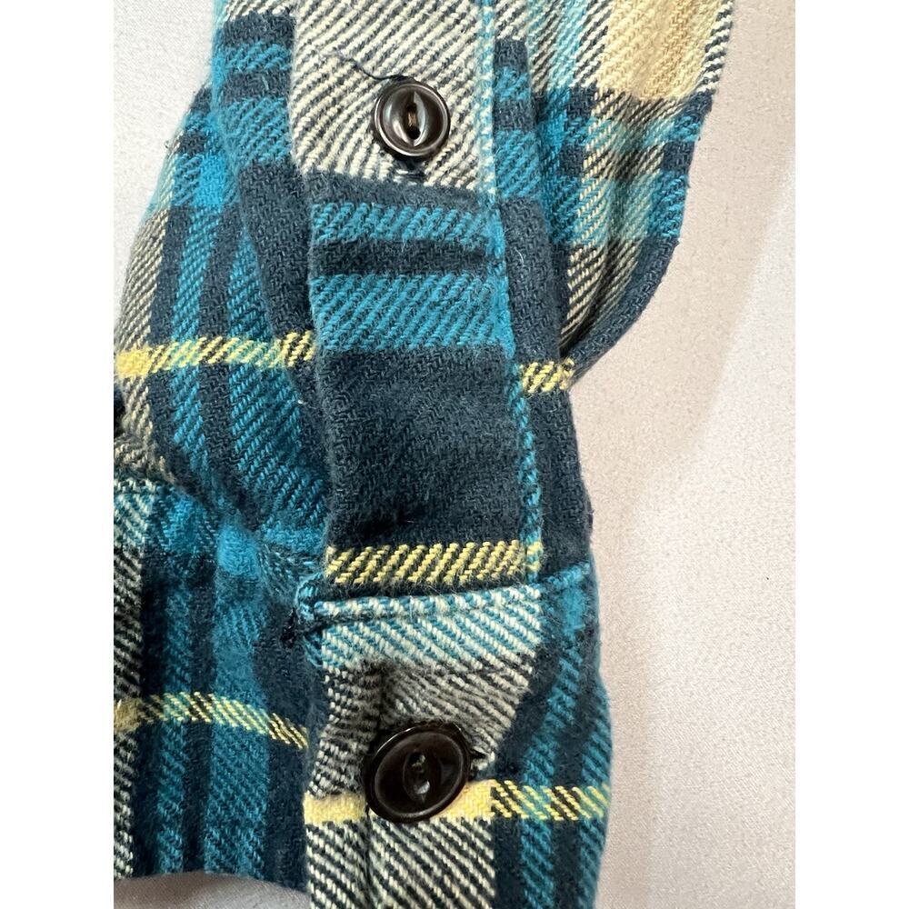 Red Head Brand Co Men’s Flannel Shirt Plaid Blue Beige Size Large - Picture 6 of 11